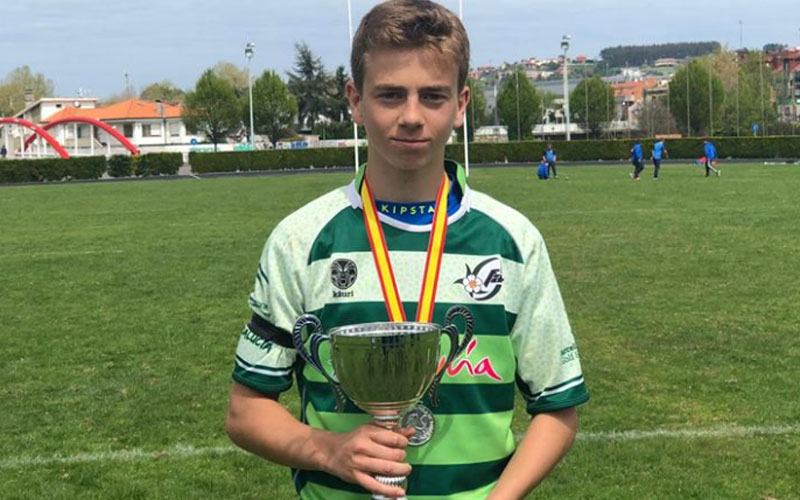 Chema González, subcampeón de España con la selección andaluza de rugby sub-14