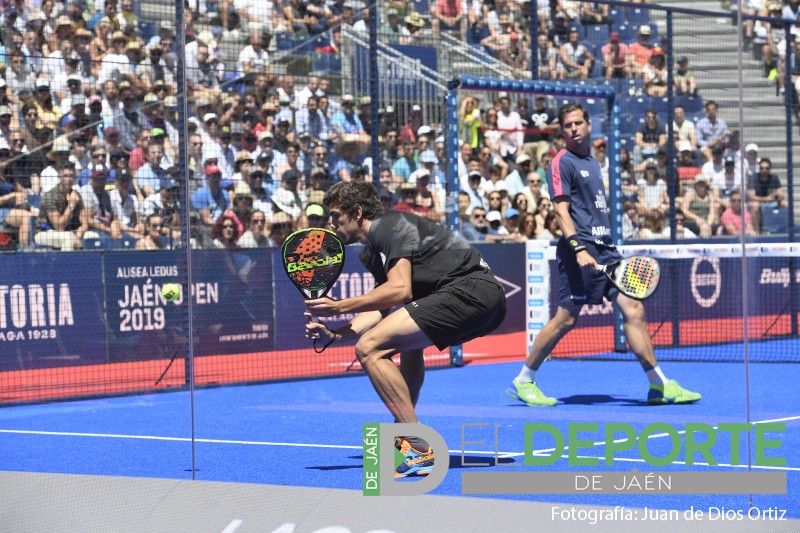 Juan Lebrón y Paquito Navarro en un partido del Jaén Open 2019