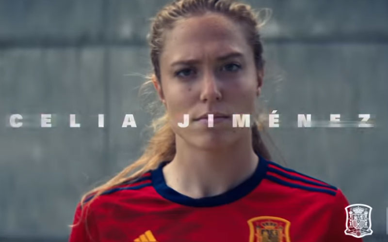 Celia Jiménez, protagonista en el spot de un sponsor de la selección