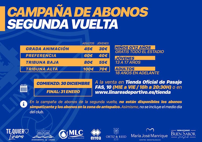 El Linares Deportivo inicia la segunda vuelta de la campaña de abonados