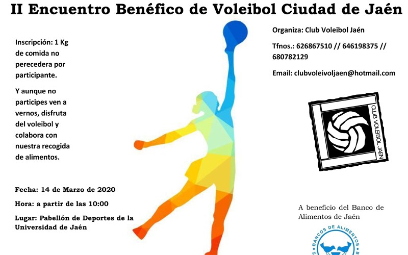 Voleibol solidario a beneficio del Banco de Alimentos