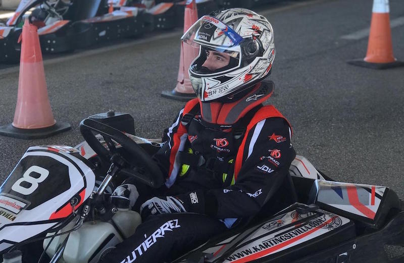 El jiennense Gonzalo Gutiérrez, «muy contento» por su papel en el Andaluz de Karting