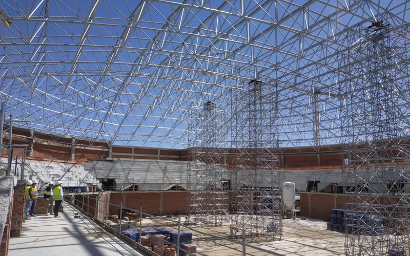 Siguen avanzando las obras del Olivo Arena