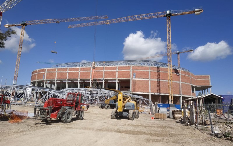 obras de construcción del olivo arena