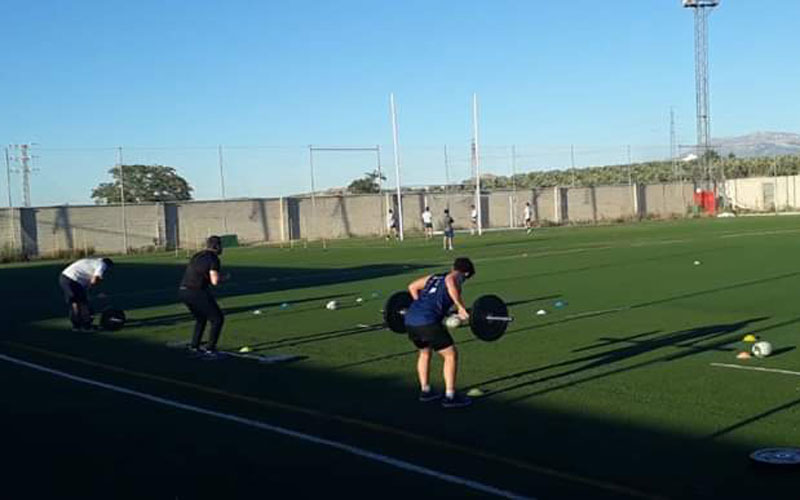 El Jaén Rugby retoma el trabajo físico en Las Lagunillas