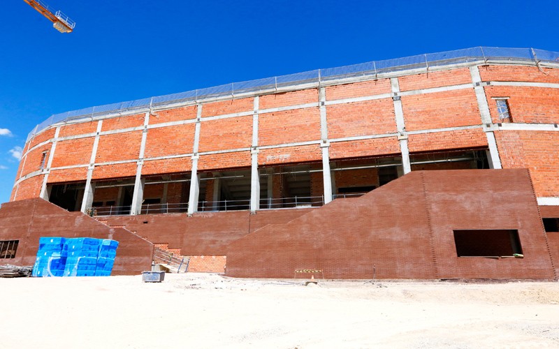 obras de construcción del olivo arena