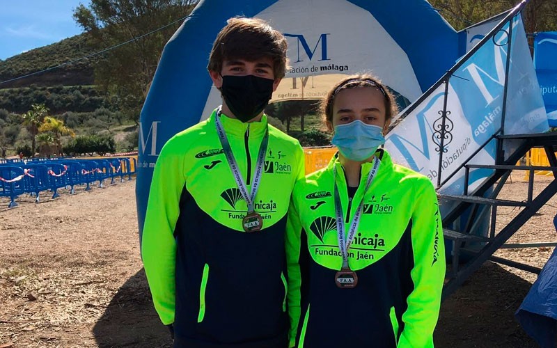 andrea cobo y lucas martínez unicaja atletismo jaén