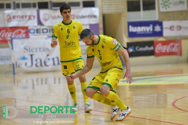 Mauricio y Antonio Pérez, durante el Jaén FS - Levante en La Salobreja