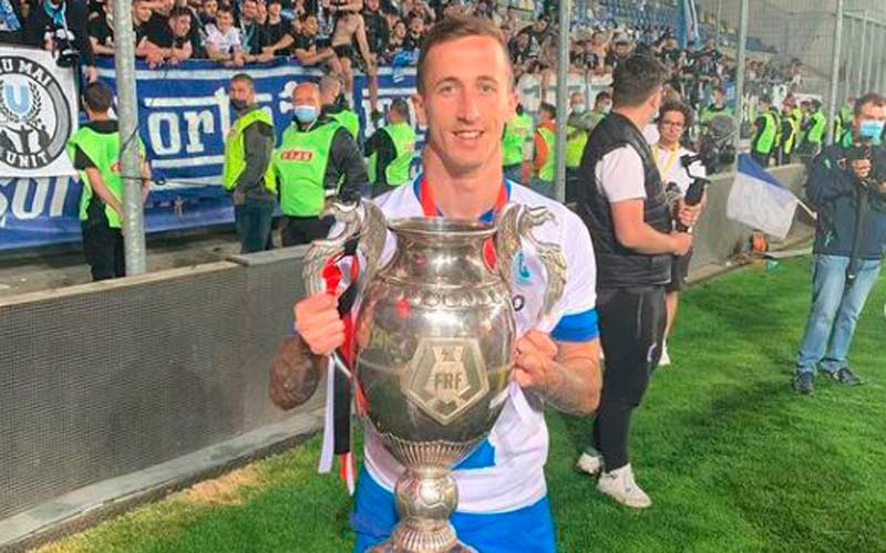 Juan Cámara, campeón de la Copa de Rumanía con el Universitatea Craiova