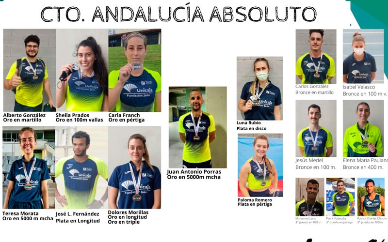 Brillante papel de Unicaja Atletismo en el Campeonato de Andalucía Absoluto