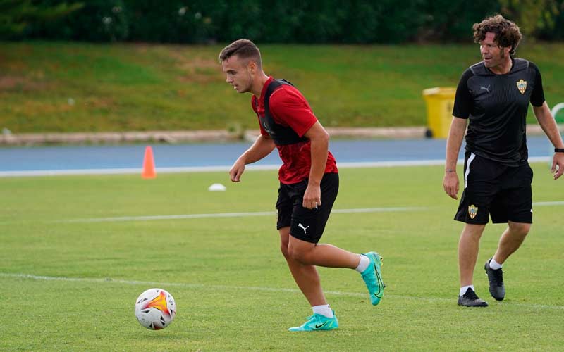 El jiennense Raúl Caballero, en la pretemporada de la UD Almería