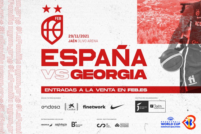 A la venta las entradas del España – Georgia de baloncesto que se jugará en el Olivo Arena