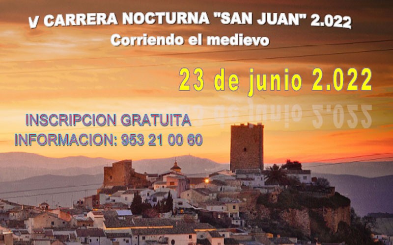 Martos abre el plazo de inscripción para la V Carrera Nocturna ‘Noche de San Juan’