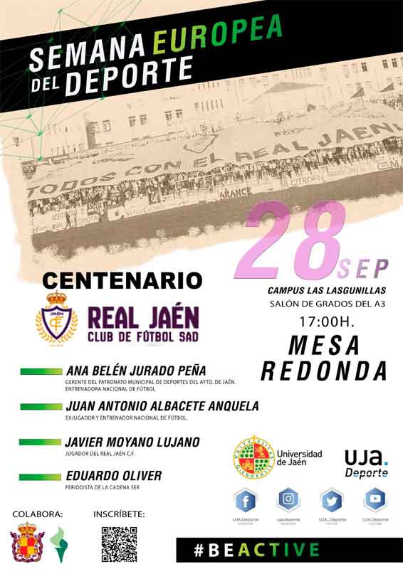 cartel mesa redonda real jaen centenario