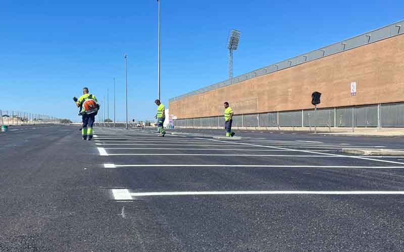 El Ayuntamiento de Jaén culmina la adecuación del parking del Estadio La Victoria