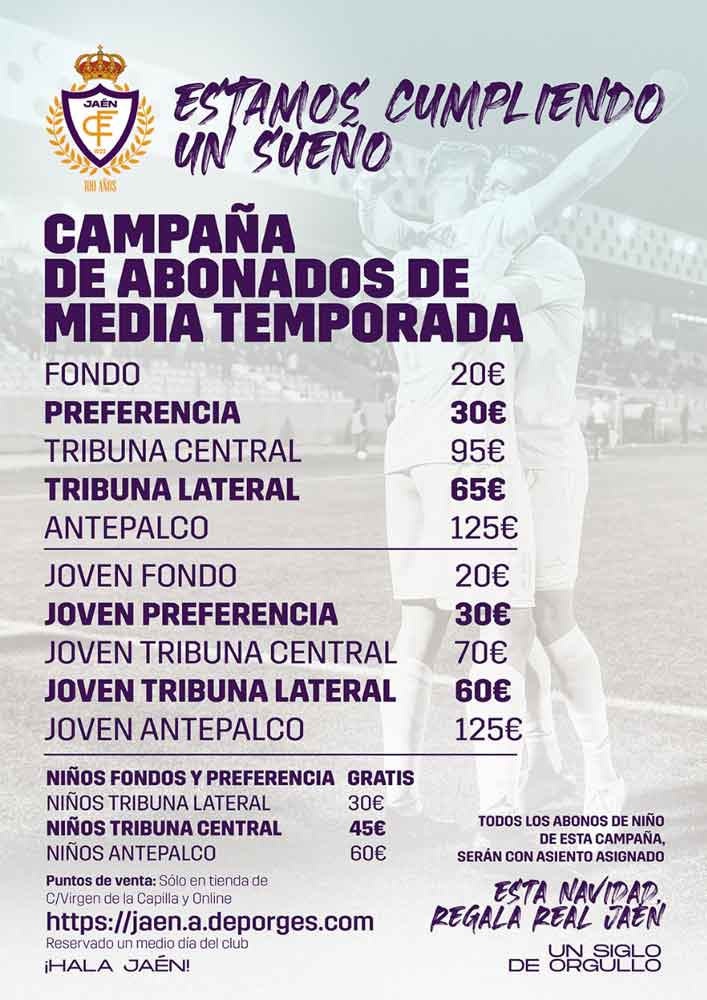 abonos real jaen segunda vuelta