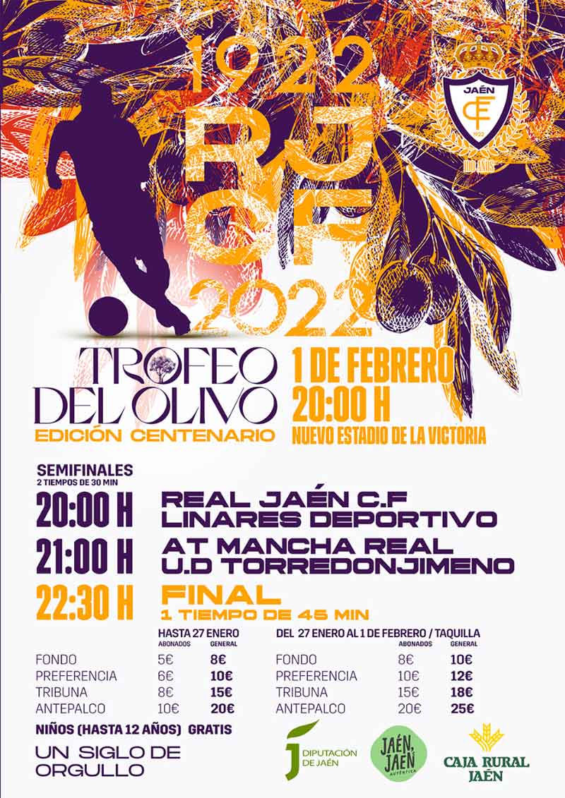 cartel trofeo del olivo centenario real jaen