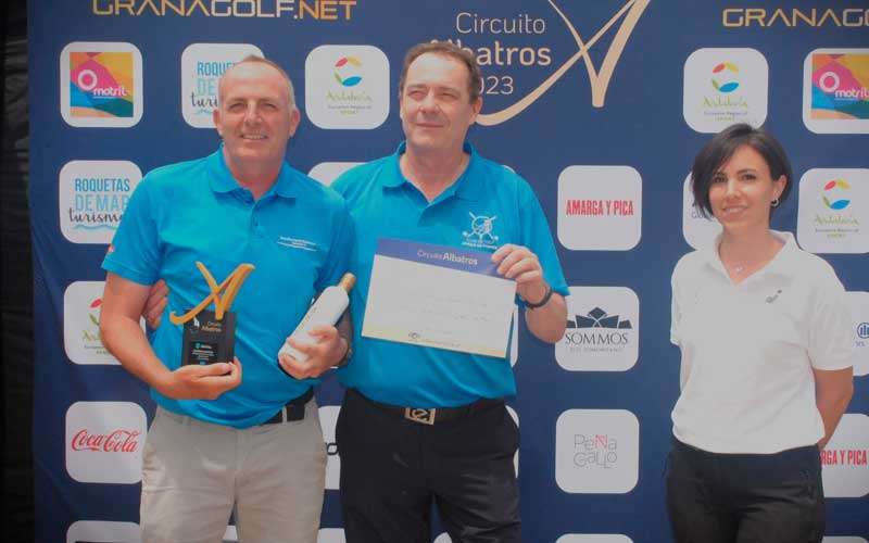 Antonio García, José de la Torre y Francisco Gómez, campeones del Circuito Albatros de golf de La Garza