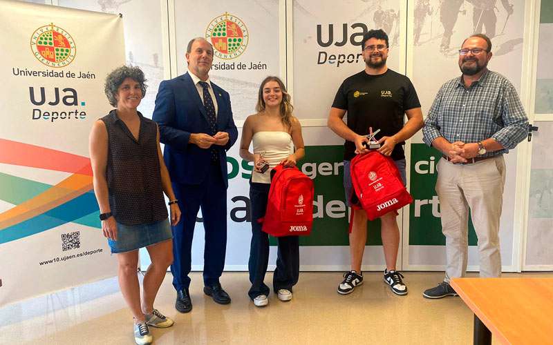 Recepción con el Rector para Elena Torres y Alberto González