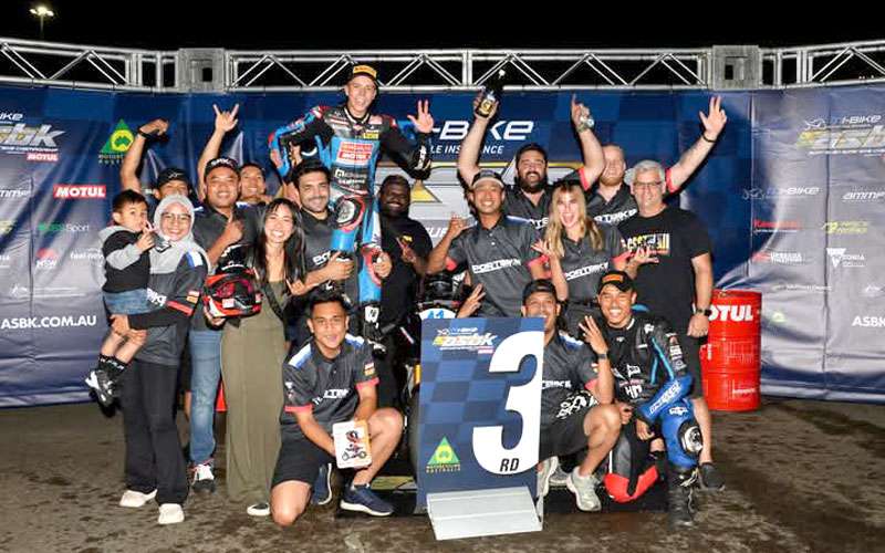 Jesús Torres logra su primer podio en el ASBK de Australia
