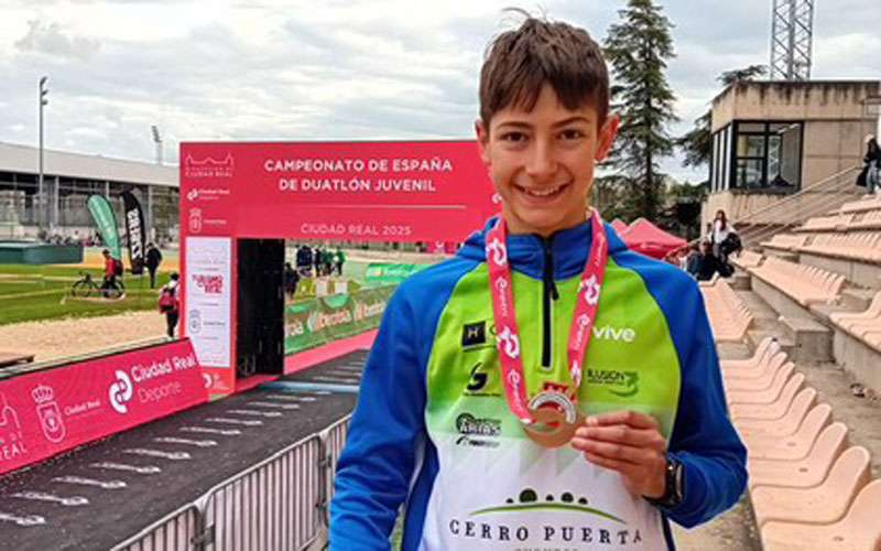 El jiennense Rafa Sánchez, bronce en el nacional de Duatlón Cadete