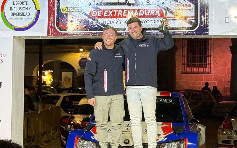 El alcalaíno David Nieto suma una gran actuación junto a Monarri en el Rally Norte de Extremadura