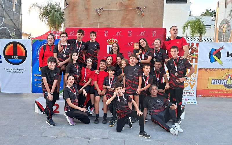 El GEV Villacarrillo, campeón de España de TPV en Espeleología con 36 medallas