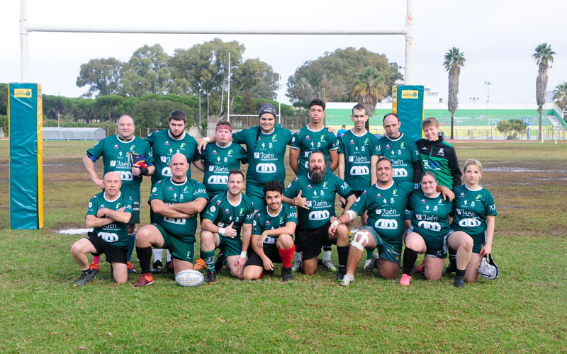 Entrega y oficio del Jaén Rugby Inclusivo en la segunda jornada liguera