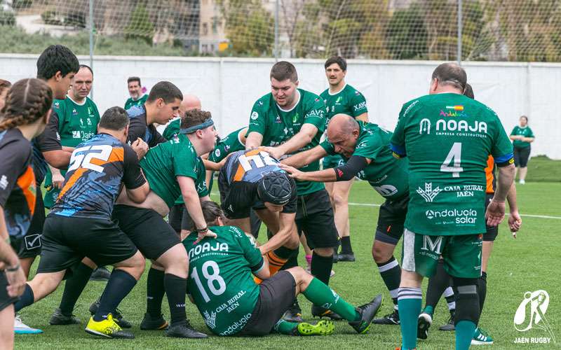 Encuentro entre Jaén Rugby y Keyros Linense RC en rugby inclusivo
