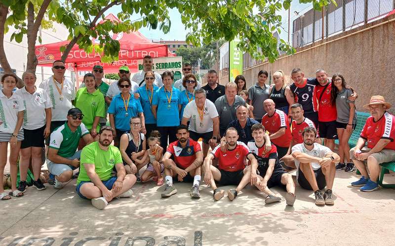 Doble oro jiennense en el Nacional por Parejas de Primera de bolo andaluz