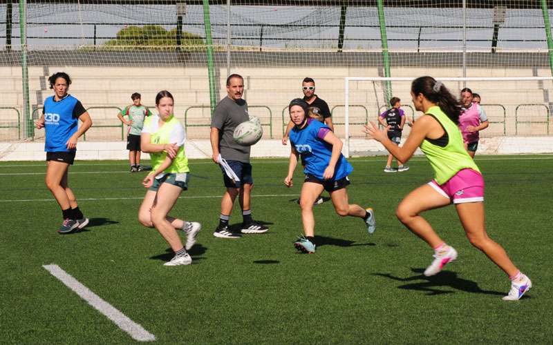 Doble sesión de rugby en Las Lagunillas